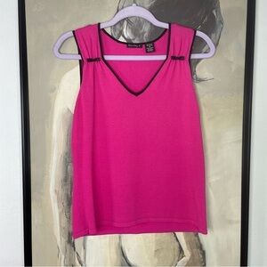 Bentley A Hot Pink Knit Sleeveless Top